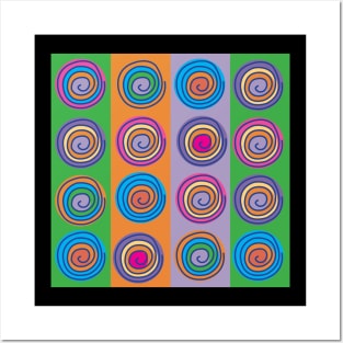 Colorful Circles in Rectangles Posters and Art